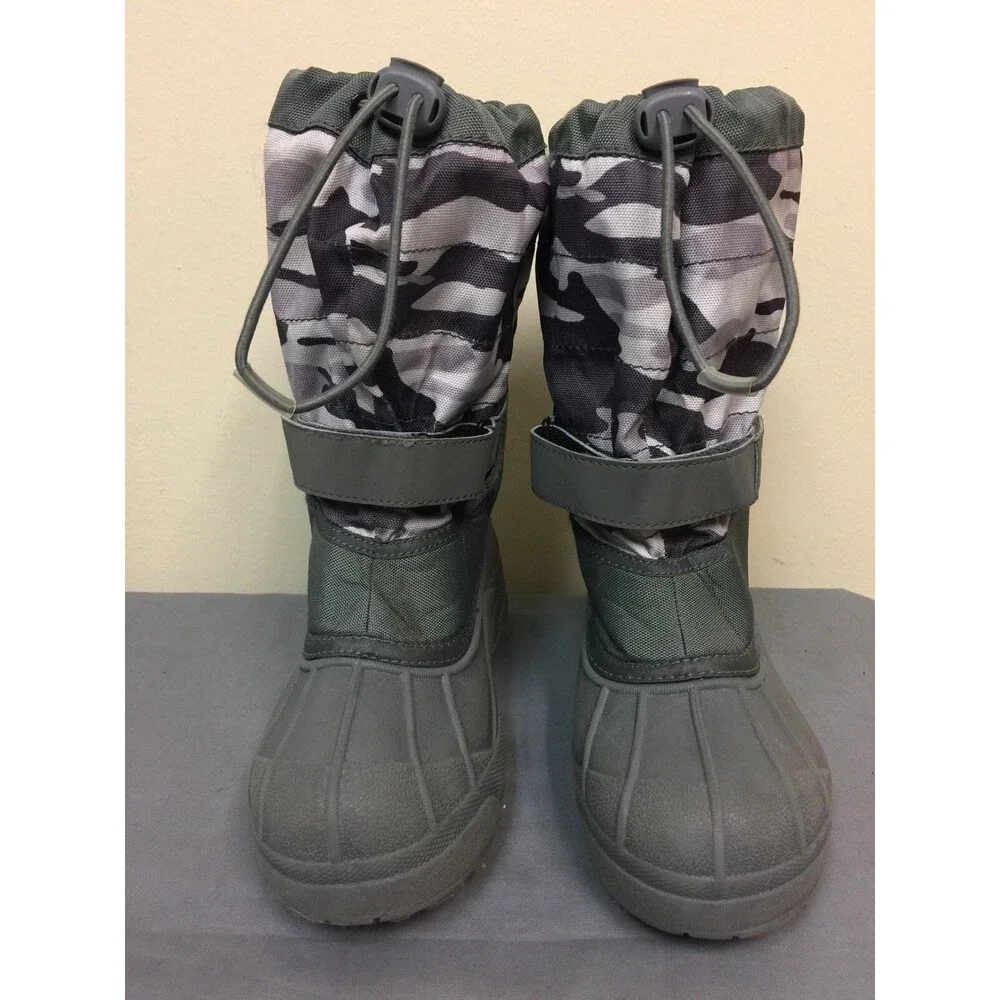 Columbia Kids Camouflage gray/purple Winter Boots, size 3